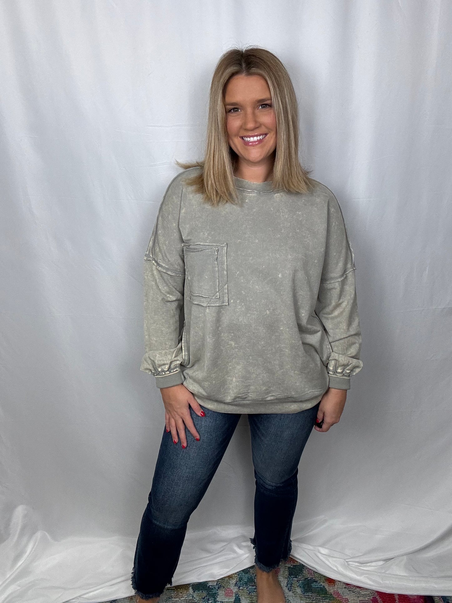 Dark Wash Crop Denim