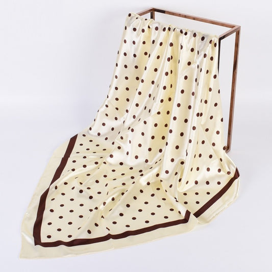 Polka Dot Satin Scarf