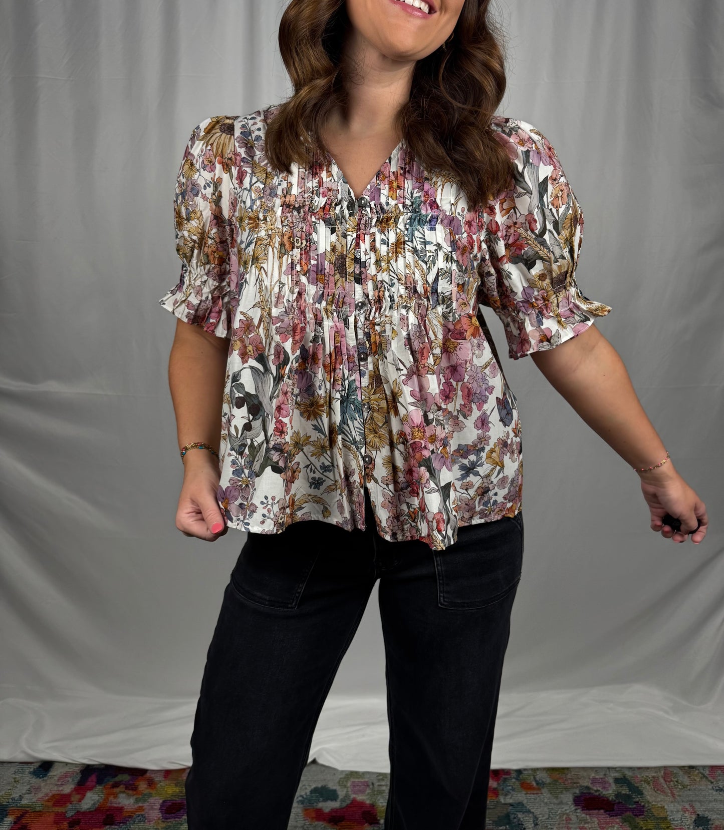Floral Babydoll Blouse