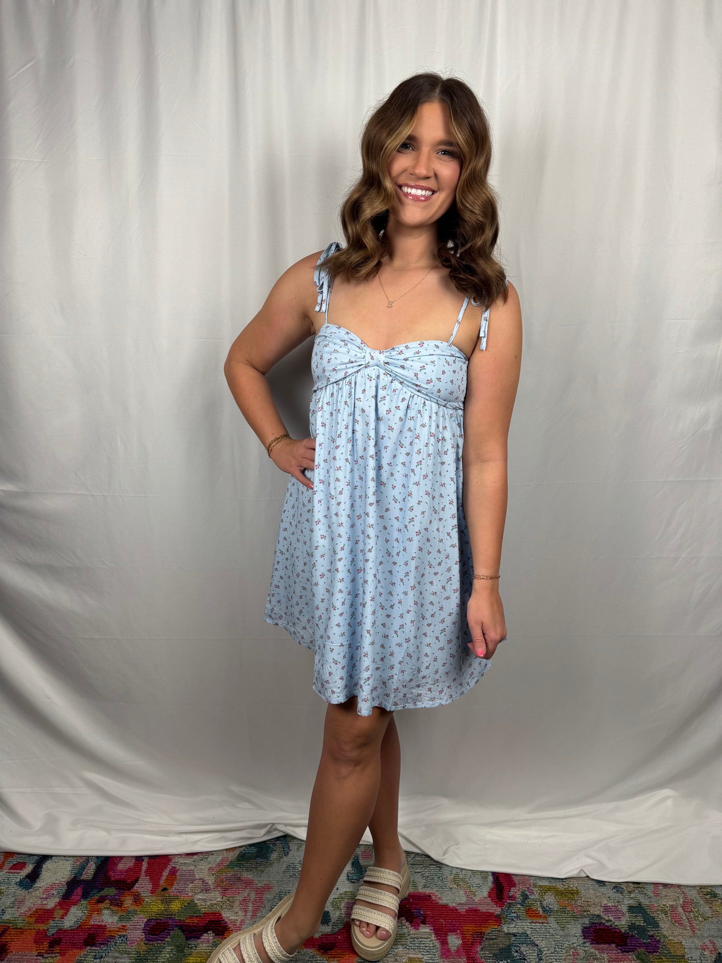 Tie Strap Mini Dress