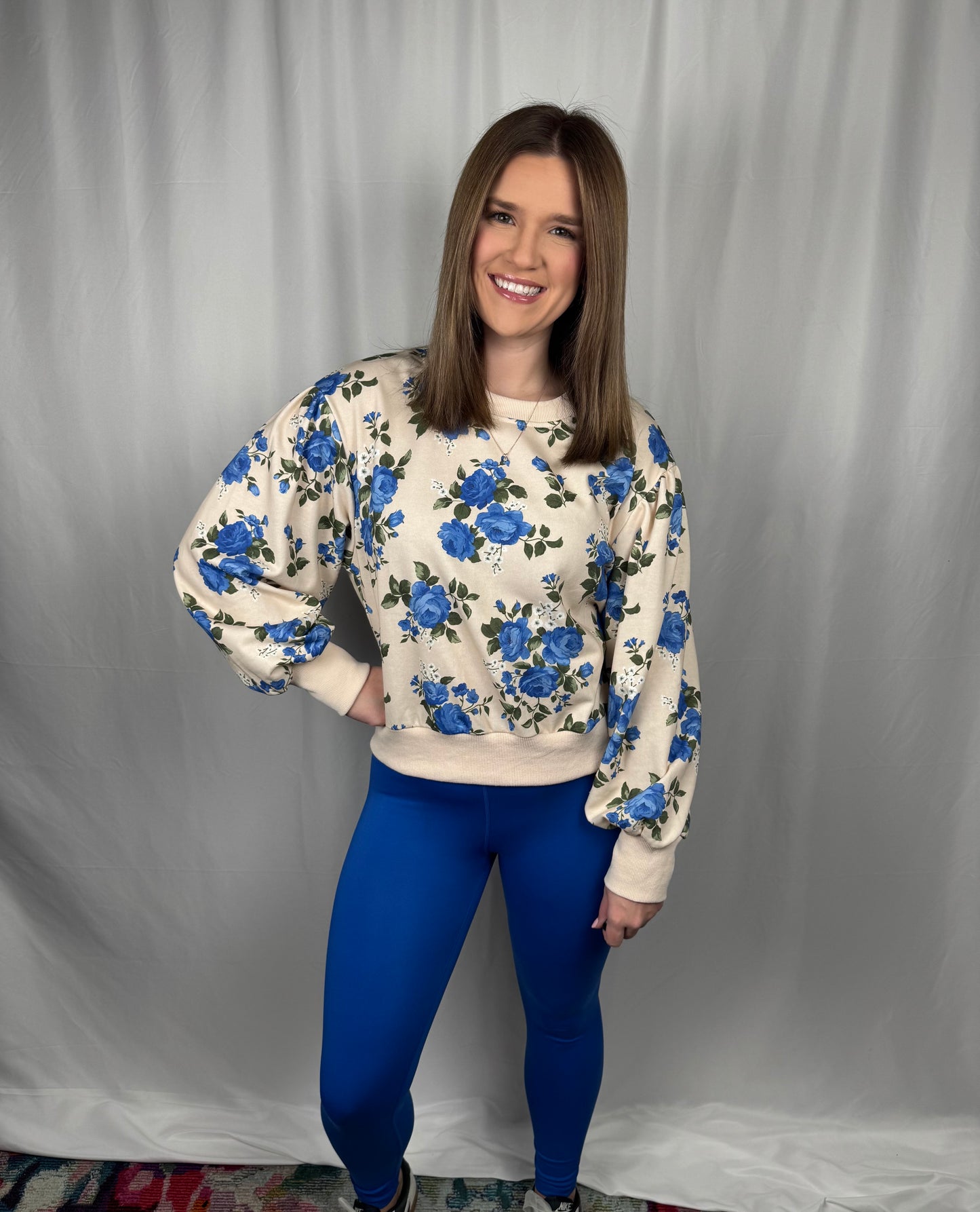 Blue Rose Pullover