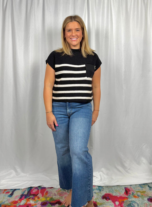 Striped Sweater (Black)
