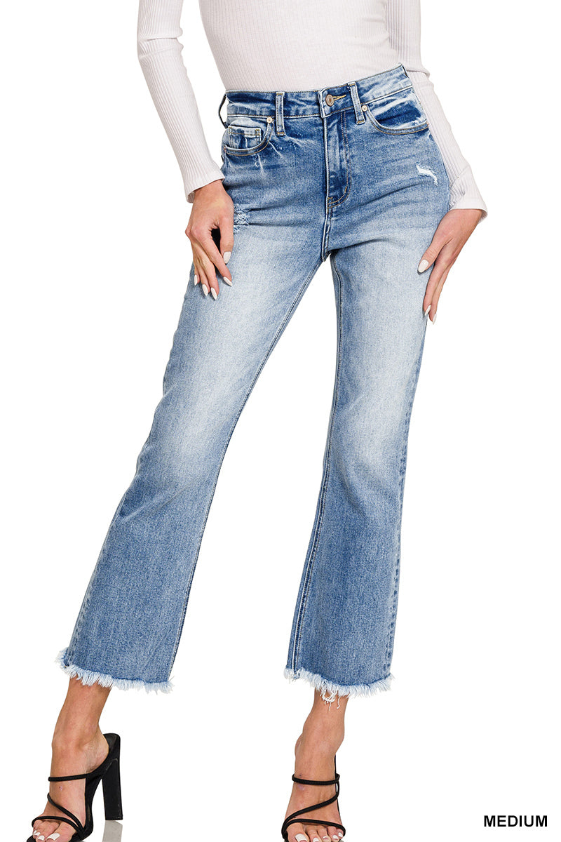 Medium Wash Crop Denim
