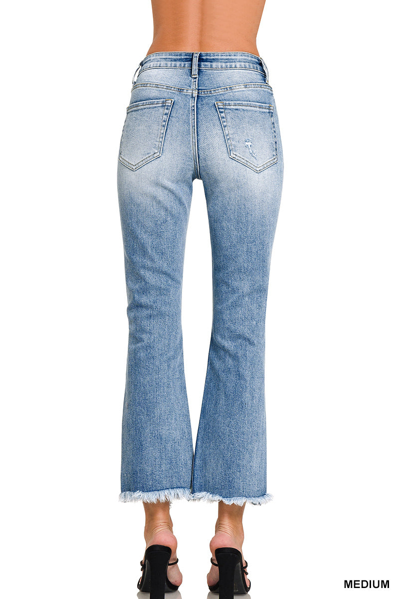 Medium Wash Crop Denim