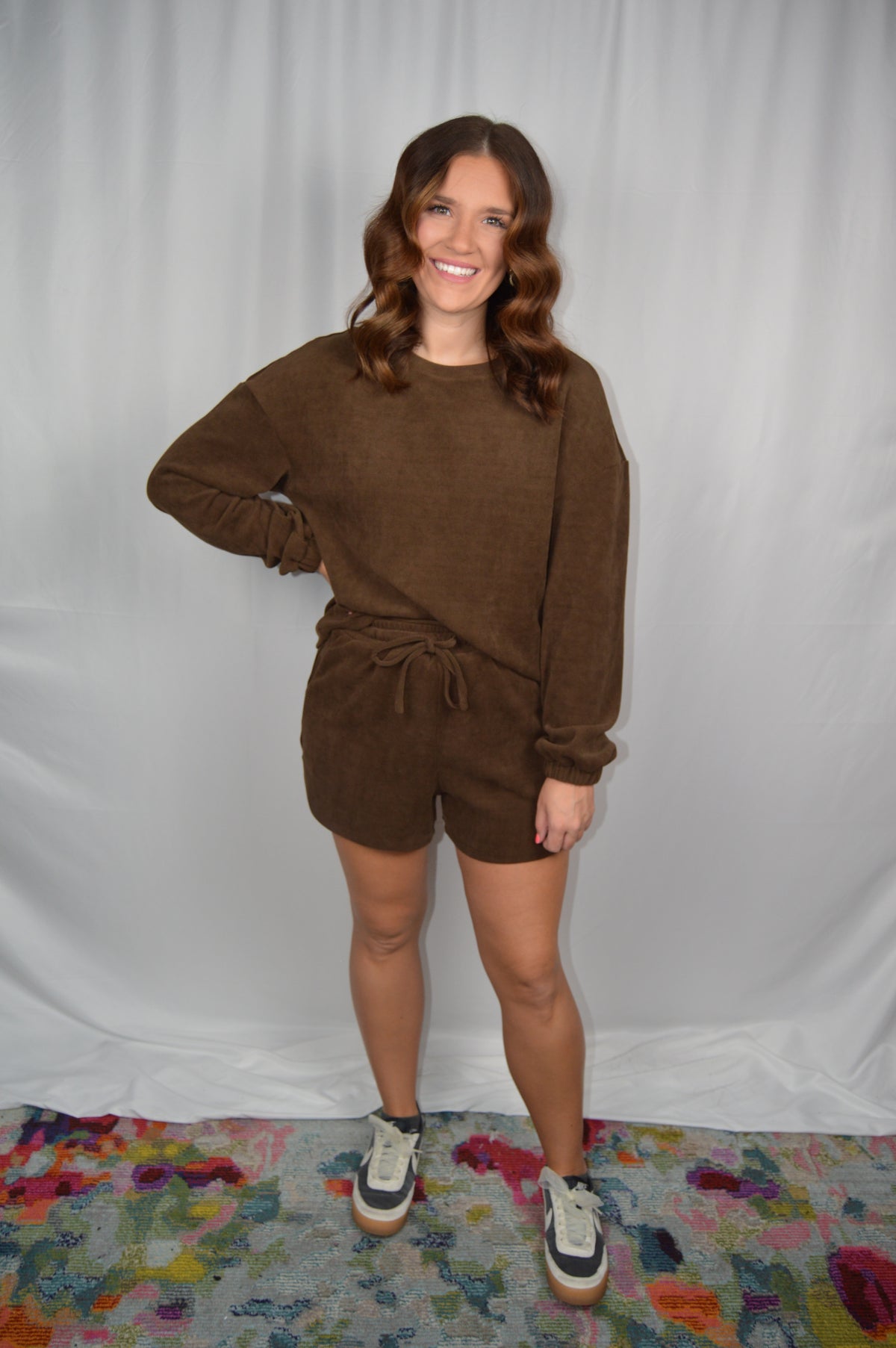 Brown Ribbed Set