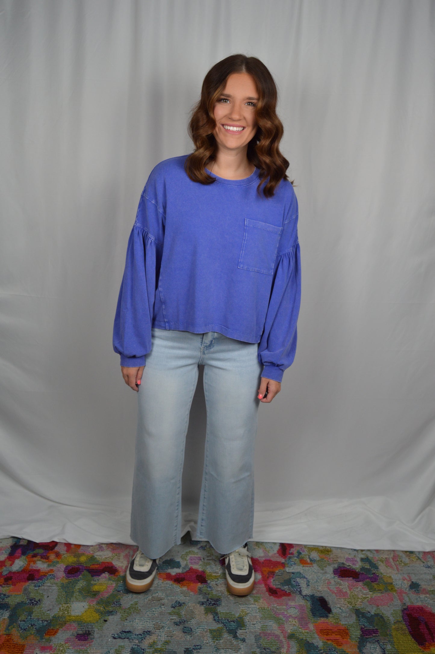 Casual Balloon Sleeve Top