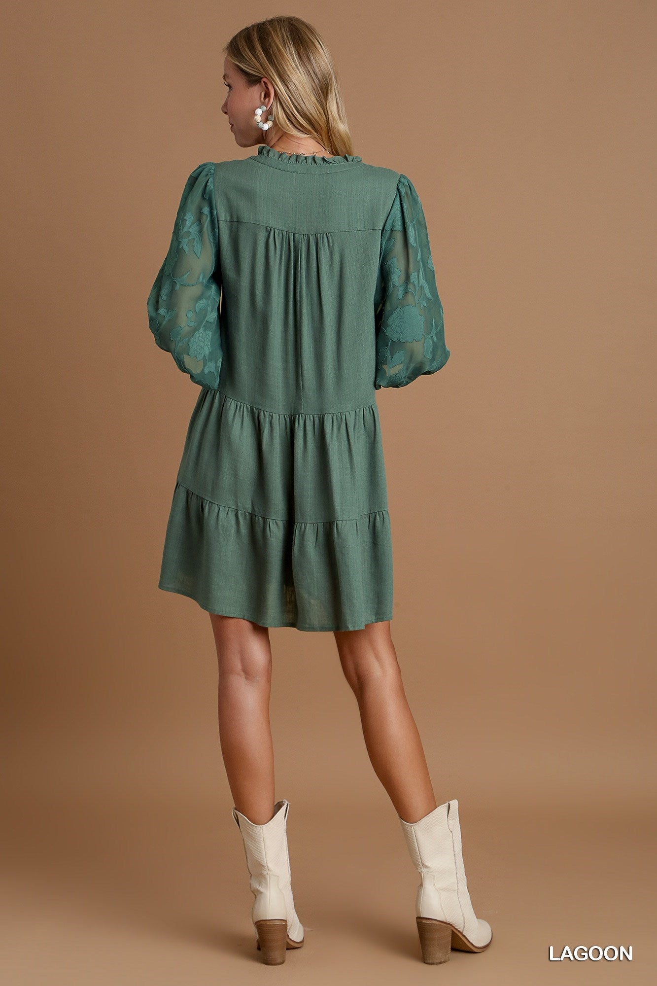 Sheer Sleeve Dress