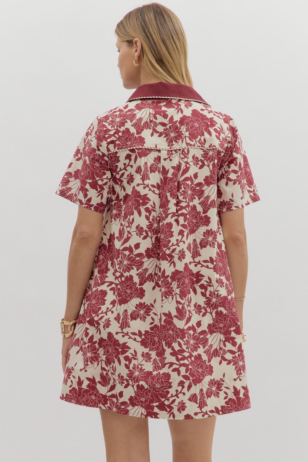 Burgundy Bloom Dress
