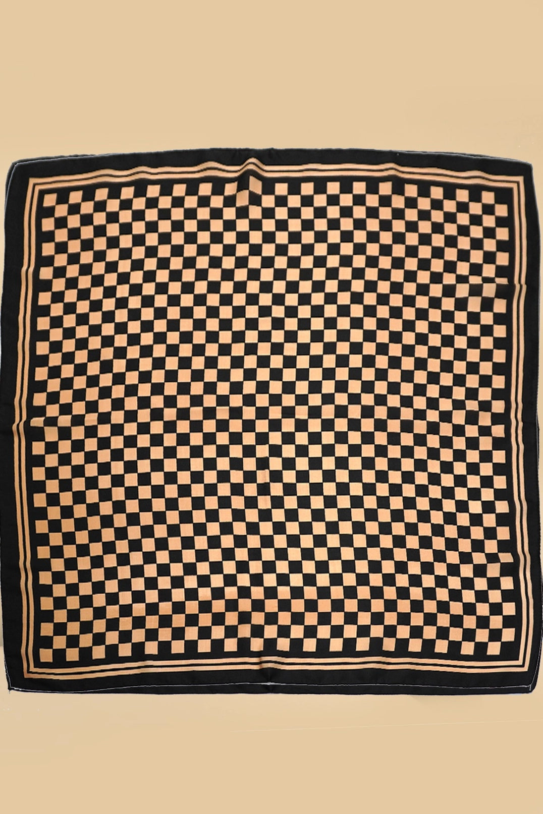 Checkered Satin Scarf