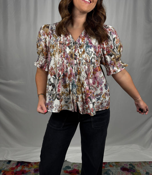 Floral Babydoll Blouse