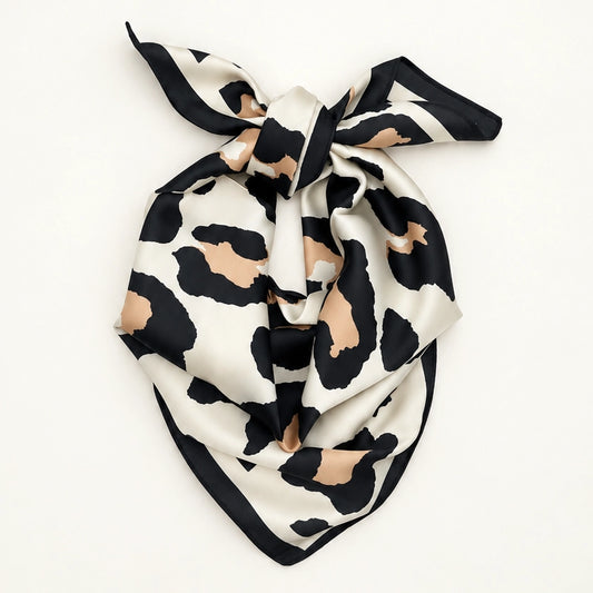 Leopard Satin Scarf