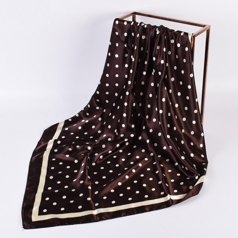 Polka Dot Satin Scarf