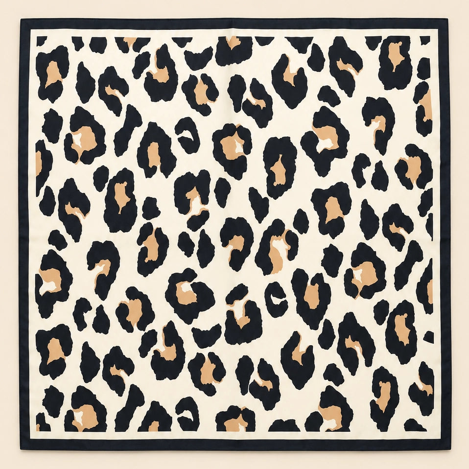 Leopard Satin Scarf