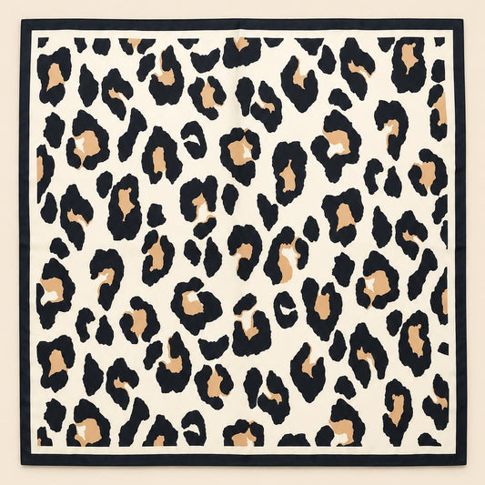 Leopard Satin Scarf