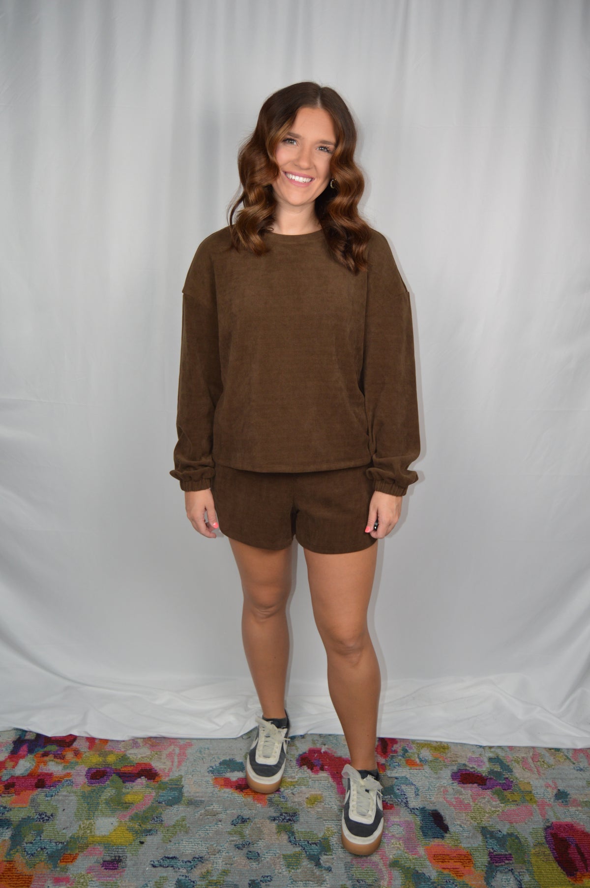 Brown Ribbed Set