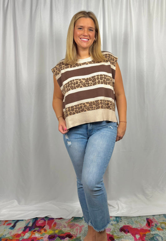 Cheetah Stripe Sweater