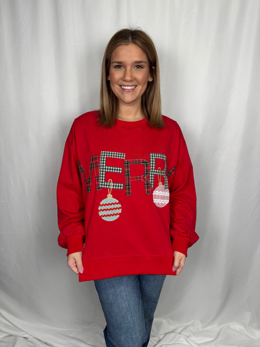Merry Patchwork Pullover