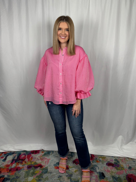 Bubble Sleeve Blouse