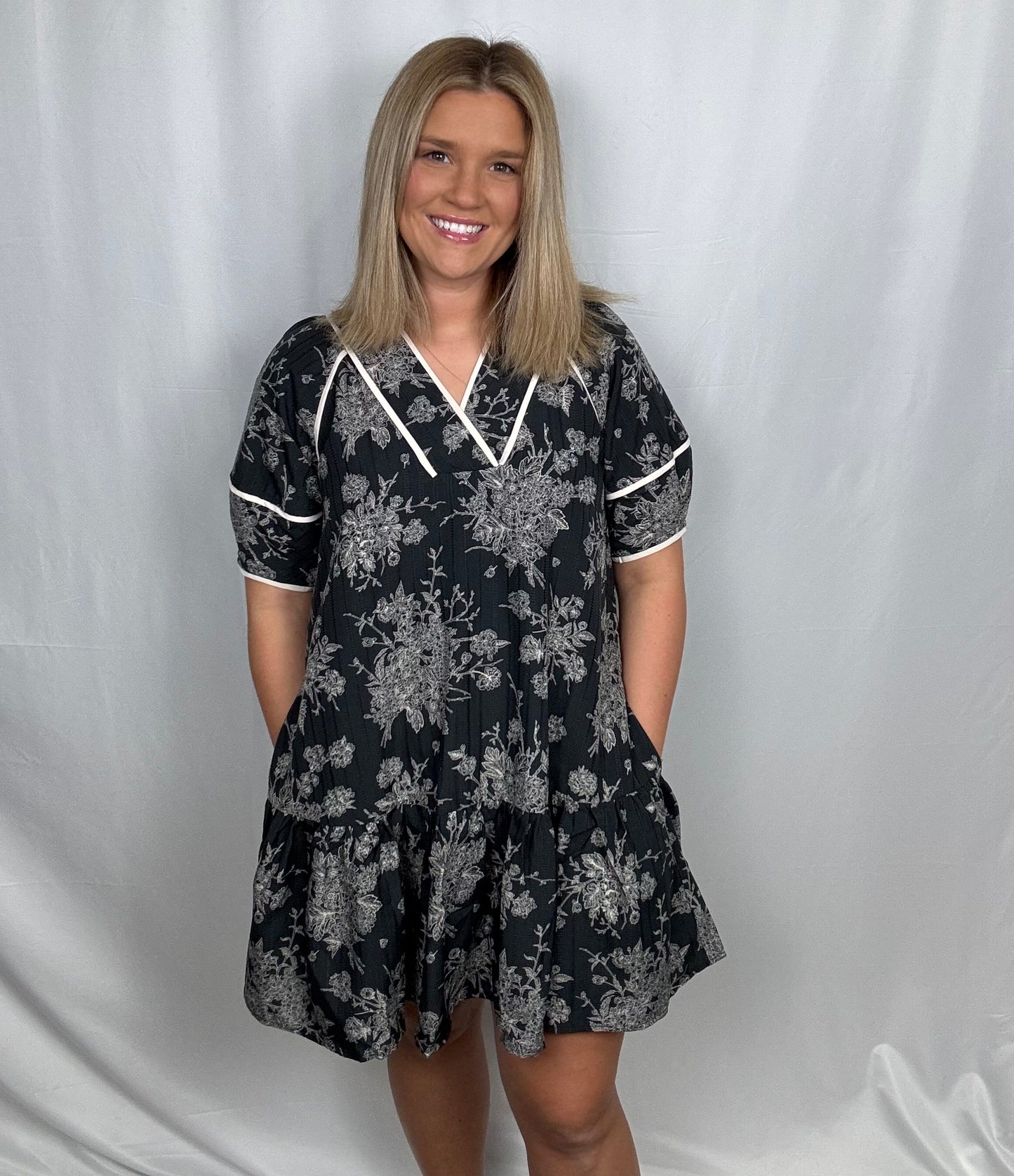 Midnight Floral Dress