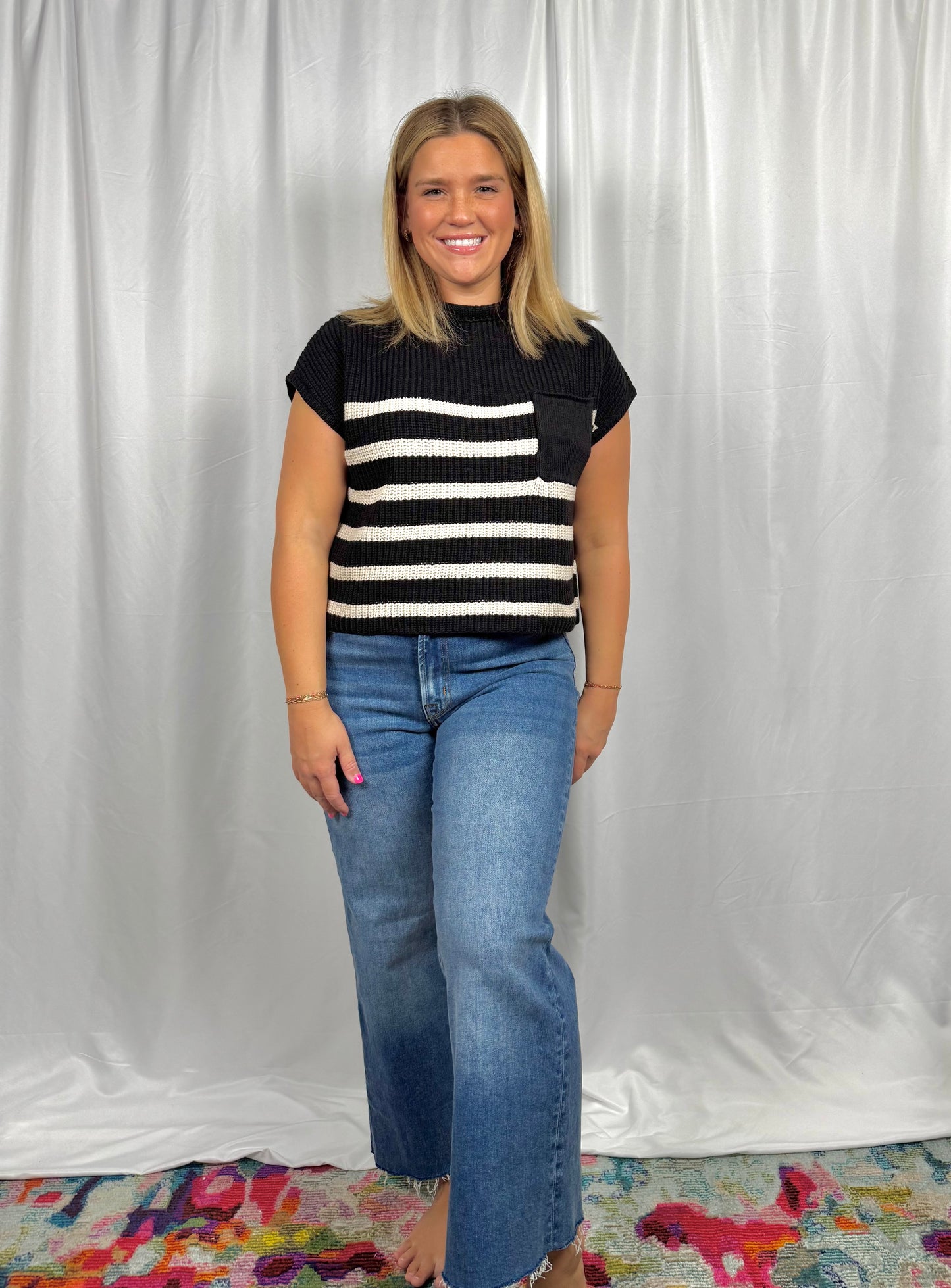 Striped Sweater (Black)