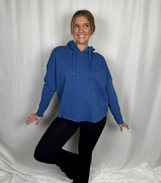 Laidback Luxe Hoodie (Blue)