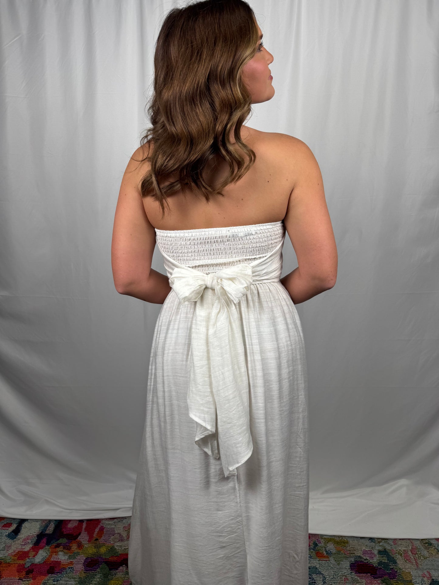 Strapless Tie Back Maxi