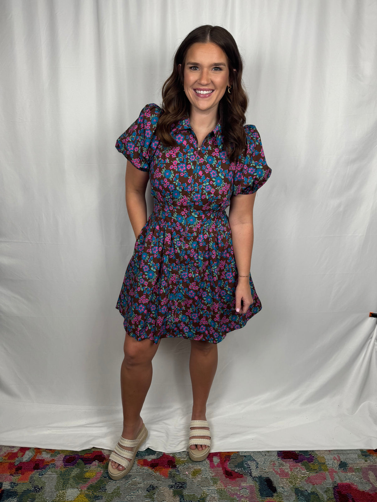 Floral Zip Dress