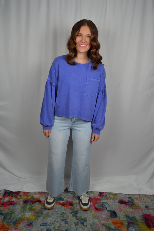 Casual Balloon Sleeve Top