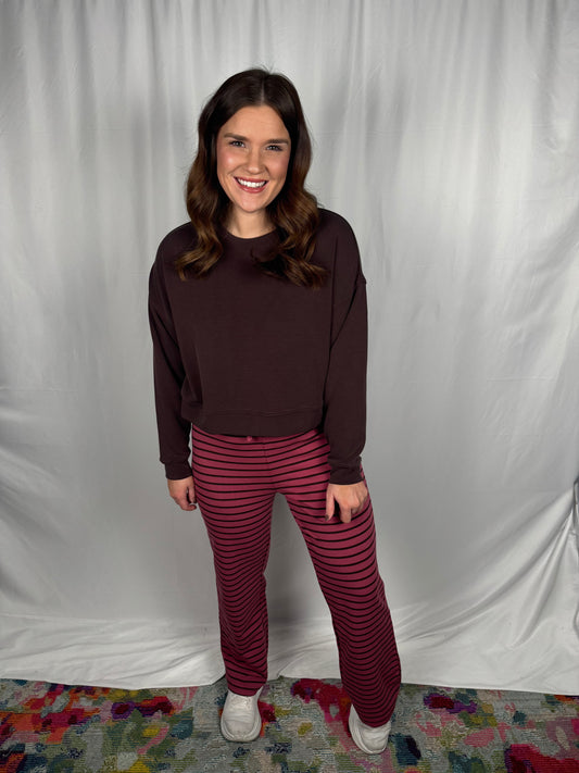 Raspberry Stripe Pants